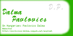 dalma pavlovics business card